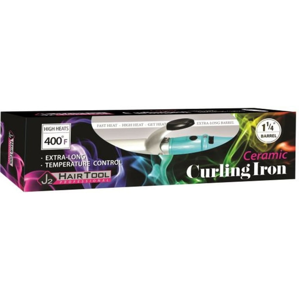 J2 HairTool Ceramic Curling Iron - Blue and Black
